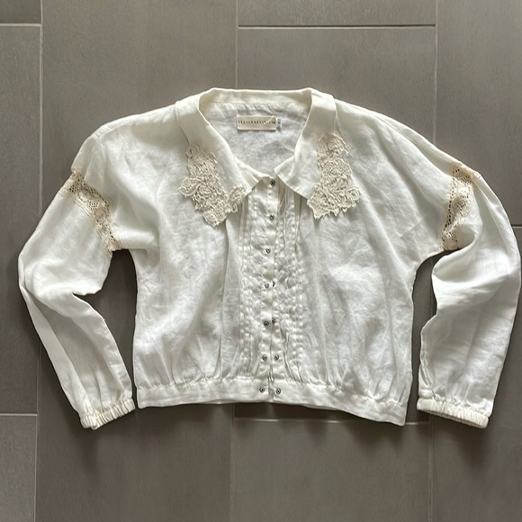 Anthropologie 4life and liberty top/jacket w lace - Picture 1 of 16